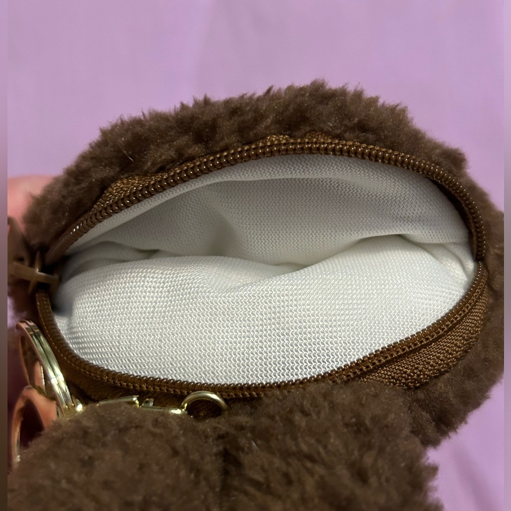 Fuzzy Coin Purse Keychain - Picture 3 of 3